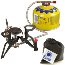 Заредете изображение във визуализатора на галерията – Tourist stove with gas heater and piezo igniter SPIDER PRO 3kW
