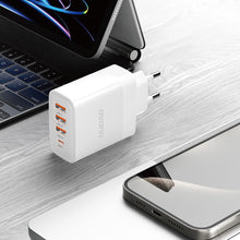 Заредете изображение във визуализатора на галерията – Dudao A5HEU network charger 3x USB-A 1x USB-C PD20W - white
