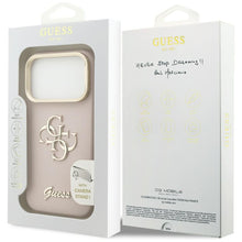 Заредете изображение във визуализатора на галерията – GUESS case for IPHONE 17 Pro GUHCP17LPCS4GSP (Grained PU Big 4G &amp; Stand Camera) pink
