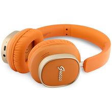 Заредете изображение във визуализатора на галерията – Wireless headphones Guess ENC Rectangle Metal Script orange
