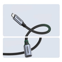 Заредете изображение във визуализатора на галерията – Ugreen US372 80810 USB-C - USB-C PD QC cable 100W 5A 10Gbps 0.5m - gray
