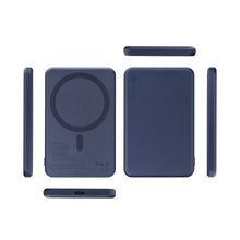 Заредете изображение във визуализатора на галерията – Powerbank compatible with MagSafe Forcell F-Energy Slim F5K9 QC4.0 PD3.0 15W 5000 mAh navy blue
