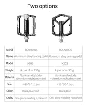 Заредете изображение във визуализатора на галерията – Rockbros K203-BK bicycle pedal set - black
