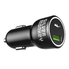 Заредете изображение във визуализатора на галерията – Silver Monkey SMA078 car charger 1xUSB-C 1xUSB-A 45W PD QC - black
