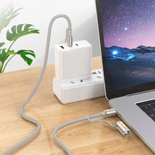 Заредете изображение във визуализатора на галерията – HOCO cable All-in-one USB A / Type C to Type C / LED Light 3A 60W U138 1,2 m grey
