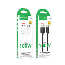 Заредете изображение във визуализатора на галерията – HOCO cable USB A to Type C 100W X115 1 m black
