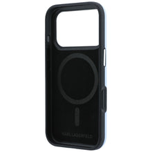 Заредете изображение във визуализатора на галерията – KARL LAGERFELD case for IPHONE 18 Pro/ 17 Pro compatible with MagSafe (Smooth Ikonik Sketch) light blue
