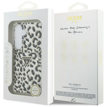 Заредете изображение във визуализатора на галерията – GUESS case for SAMSUNG S26 GUHMS26SHLEGTGLK (Magnetic IML Leopard Print Triangle) black
