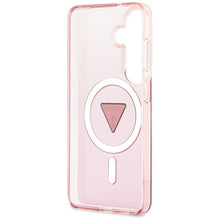 Заредете изображение във визуализатора на галерията – GUESS case for SAMSUNG S26 GUHMS26SHGTMLCGP (Magnetic IML Gradient Triangle) pink
