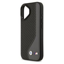 Заредете изображение във визуализатора на галерията – BMW case for IPHONE 17 compatible with MagSafe BMHMP17S25PCCSCAK (PU Carbon Logo) anthracite
