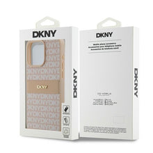 Заредете изображение във визуализатора на галерията – Original Case DKNY hardcase Leather Mono Stripe &amp; Metal Logo DKHCP15XPRTHSLP for Iphone 15 Pro Max pink
