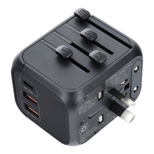 Заредете изображение във визуализатора на галерията – Travel charger / adapter SL-209PQ-2 WHOLE WORLD black
