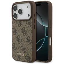 Заредете изображение във визуализатора на галерията – GUESS case for IPHONE 17 Pro GUHCP17LG4GFBR (PU 4G Classic) brown
