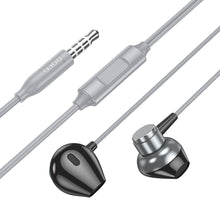 Заредете изображение във визуализатора на галерията – HOCO wire earphones Jack 3,5 mm with microphone M125 metal gray
