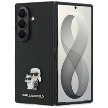 Заредете изображение във визуализатора на галерията – KARL LAGERFELD case for SAMSUNG GALAXY Z FOLD 8 ULTRA (Karl&amp;Choupette Saffiano Pins) black
