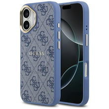 Заредете изображение във визуализатора на галерията – GUESS case for IPHONE 17 compatible with MagSafe GUHMP17SP4MSEGCB (PU 4G W/ Classic) blue

