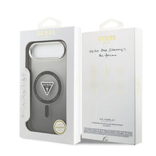 Заредете изображение във визуализатора на галерията – GUESS case for IPHONE 17 Air compatible with MagSafe GUHMP17MHGTMLCGK (IML Gradient W/ Triangle Logo) black
