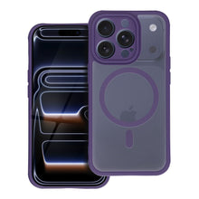 Заредете изображение във визуализатора на галерията – FULL MATTE MAG COVER case compatible with MagSafe for IPHONE 15 purple
