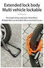 Заредете изображение във визуализатора на галерията – Rockbros 3230002001 bicycle lock with combination and key - black
