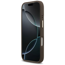 Заредете изображение във визуализатора на галерията – GUESS case for IPHONE 17 Pro compatible with MagSafe GUHMP17LP4G4DCSW (PU W/ Strass Logo &amp; Big Strap Metal Buttons) brown
