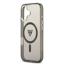 Заредете изображение във визуализатора на галерията – GUESS case for IPHONE 17 compatible with MagSafe GUHMP17SHGTMLCGK (IML Gradient W/ Triangle Logo) black

