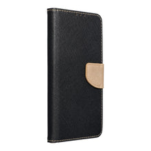 Заредете изображение във визуализатора на галерията – FANCY Book case for IPHONE 17 Pro black / gold
