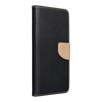 Fancy Book case for IPHONE 16 PLUS black / gold