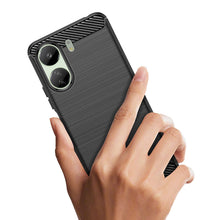 Заредете изображение във визуализатора на галерията – Carbon Case for Xiaomi Redmi 13c Flexible Silicone Carbon Cover - Black
