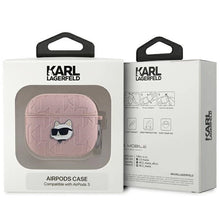 Заредете изображение във визуализатора на галерията – Karl Lagerfeld Monogram Choupette Head case for AirPods 3 - pink
