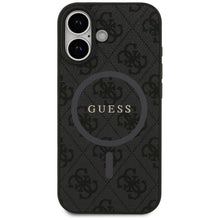 Заредете изображение във визуализатора на галерията – GUESS case for IPHONE 17 compatible with MagSafe GUHMP17SG4GFRK (PU 4G Ring Classic Logo) black
