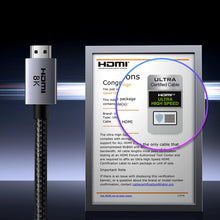 Заредете изображение във визуализатора на галерията – Ugreen HD171 35376 cable with HDMI 2.1 8K connectors certified 5 m - gray
