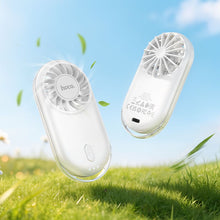 Заредете изображение във визуализатора на галерията – Portable mini fan Hoco HX611 milky white
