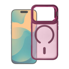 Заредете изображение във визуализатора на галерията – Case for iPhone 18 Pro / 17 Pro Forcell F-Protect Shadow Stand Premium compatible with MagSafe dark cherry
