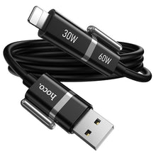 Заредете изображение във визуализатора на галерията – Cable 4w1 USB A/USB C do USB C/Lightning Hoco 3A 60W 1,2 m U155 black
