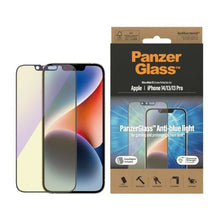 Заредете изображение във визуализатора на галерията – PanzerGlass Ultra-Wide Fit Antibacterial Tempered Glass with Blue Light Filter and Positioner for iPhone 14/13 Pro/13
