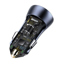 Заредете изображение във визуализатора на галерията – Baseus Golden Contactor Pro 2x USB-A 40W car charger QC SCP FCP AFC - gray
