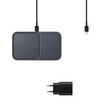 Заредете изображение във визуализатора на галерията – Samsung Duo EP-P5400TBEGEU 15W inductive charger with mains charger and power cable - black
