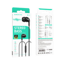 Заредете изображение във визуализатора на галерията – Borofone Earphones BM83 Craft with microphone black
