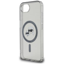 Заредете изображение във визуализатора на галерията – KARL LAGERFELD case for IPHONE 16e (SE 4 2025) compatible with MagSafe KLHMPSE4HLSKCK (IML Metal KC Heads) black
