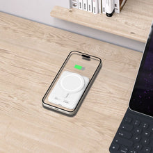 Заредете изображение във визуализатора на галерията – Tech-Protect LifeMag PB10 Powerbank with MagSafe 5000mAh 15W USB-C port - white + USB-C cable
