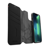 Заредете изображение във визуализатора на галерията – Decoded Detachable Wallet Case Leather with MagSafe with Flip for iPhone 13 / 14 - Black
