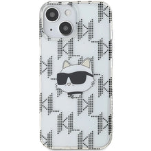 Заредете изображение във визуализатора на галерията – Karl Lagerfeld IML Choupette Head &amp; Monogram case for iPhone 15 / 14 / 13 - transparent
