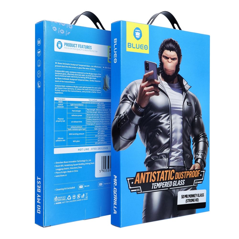 5D Mr. Monkey Glass - Apple iPhone 17 Air black (Strong HD)