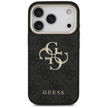 Заредете изображение във визуализатора на галерията – GUESS case for IPHONE 17 Pro GUHCP17L4GMGCGR (PU W/ Big 4G Classic Logo) gold black
