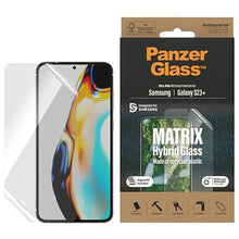 Заредете изображение във визуализатора на галерията – PanzerGlass Matrix hybrid glass with positioner for Samsung Galaxy S23+
