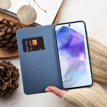 Заредете изображение във визуализатора на галерията – Flip case for Xiaomi Redmi 17 4G / 17 5G EU Luna Book Carbon blue
