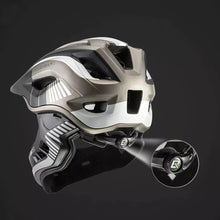 Заредете изображение във визуализатора на галерията – Rockbros TT-32SBTG-L children's bicycle helmet with removable chinbar, size L - gray
