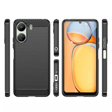 Заредете изображение във визуализатора на галерията – Carbon Case for Xiaomi Redmi 13c Flexible Silicone Carbon Cover - Black
