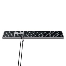 Заредете изображение във визуализатора на галерията – Wire keyboard USB C QWERTY Satechi Slim W3 Wired ST-UCSW3M space gray
