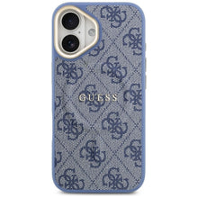 Заредете изображение във визуализатора на галерията – GUESS case for IPHONE 17 compatible with MagSafe GUHMP17SP4MSEGCB (PU 4G W/ Classic) blue

